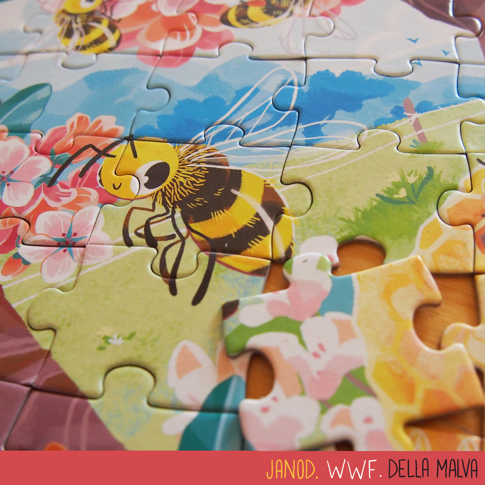 Puzzle 6 pièces, une petite abeille